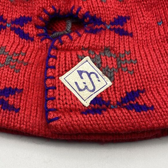 Vintage MERKLEY Wool Knit Beanie Hat Fleece Lined Adjustable Stocking Cap Canada - Picture 9 of 14